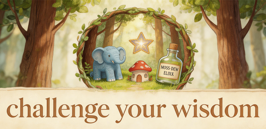 Painted watercolor scene from Storybook Hunt: Watercolor Whimsy